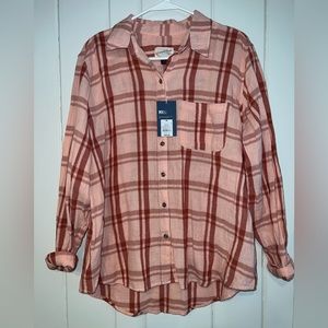Universal Thread Pink Plaid Shirt